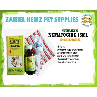 Nematocide (Pyrantel Embonate) Dewormer for Dogs and Cats 15ml