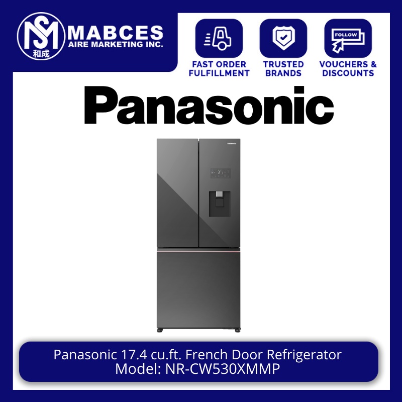 Panasonic 17.4 cu.ft. French Door Refrigerator NRCW530XMMP Shopee