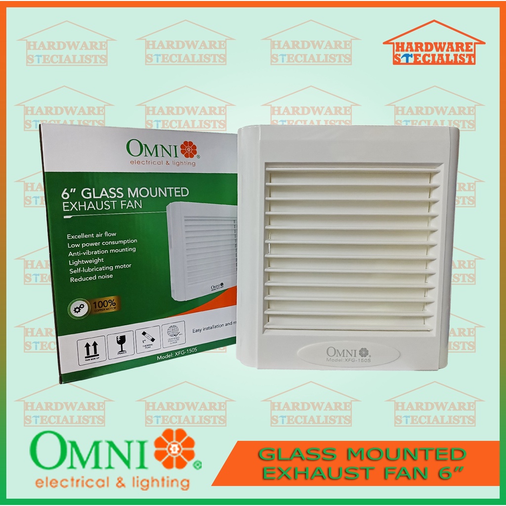 Omni Glass Mounted Exhaust Fan 6" XFG150S Original Authentic