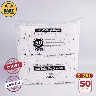 50pcs Baby Tape Diapers Breathable Ultra thin and dry Unisex S M L XL XXL