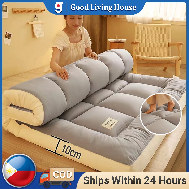 10cm Mattress Thicker Foam Mattress Topper Foldable Queen Velvet Soft Bed Tatami murah mattres Floor