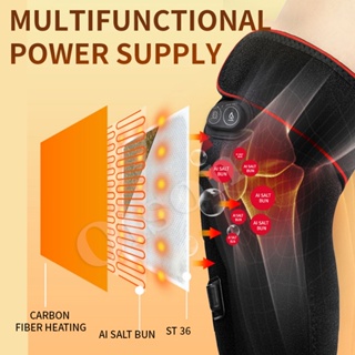 Electric Heated Knee Pad Hot Compress Arthritis Knee Brace Relief Injury Joint Pain Recovery Belt #6