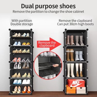 Shoe rack Shoe Cabinet Shoe Rack Box Dust-Proof Drawer Type Screwless Stackable Cabinet Big Size #7