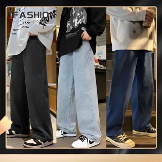 【Ready Stock COD】Korean high-quality jeans men's simple loose jeans men's straight pants 2023 new style