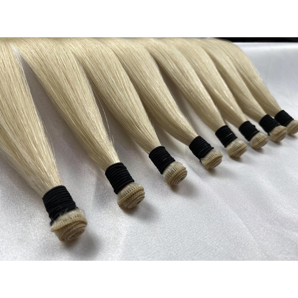 Hand Tied Weft human Hair Extensions Invisible Top Russian Grade Cuticle Intact Hair For S