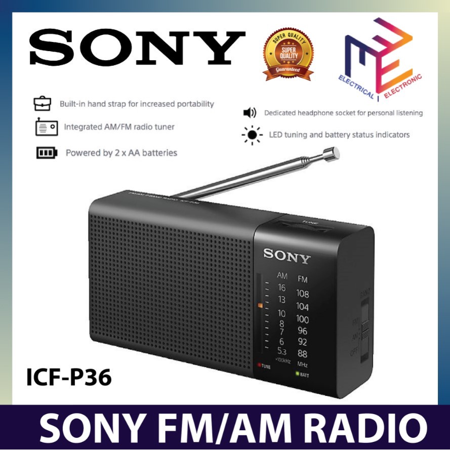 SONY handy portable radio ICF-P36: FM / AM / FM wide corresponding horizon