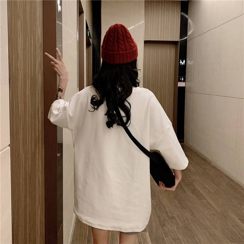 2021 Short Sleeved T-shirt Women s Loose Summer Bottom White Top Female Student Versatile Black Slim