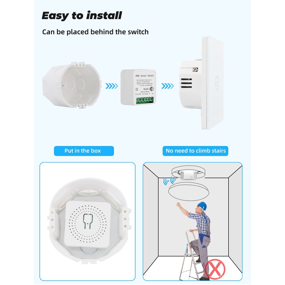 16A Mini Smart Wifi DIY Switch S Smart Home Automation Module, Universal DIY Module for Smart Home A — view 8