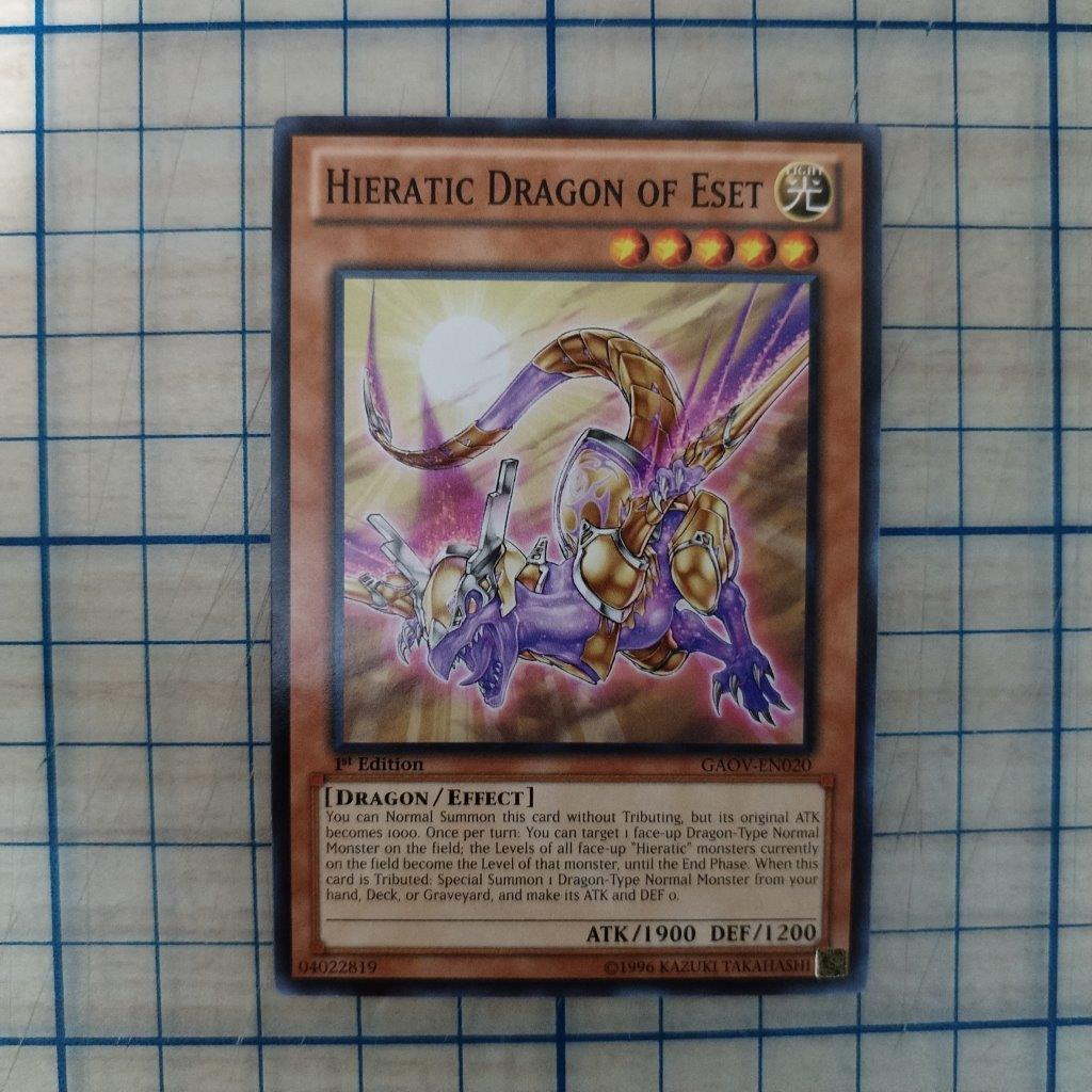 HIERATIC DRAGON OF ESET GAOV-EN020 1st EDITION 2012 SERIES COMMON YTCG