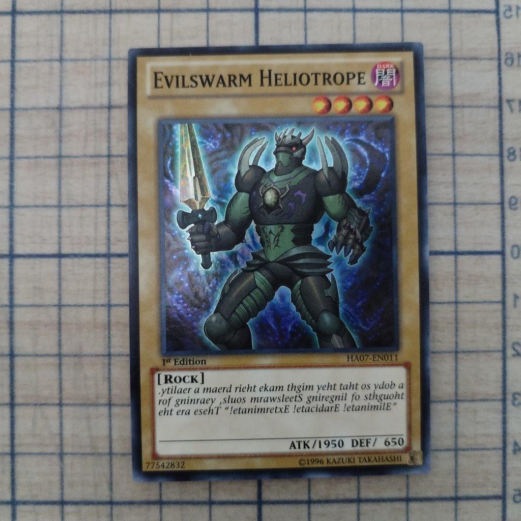 EVILSWARM HELIOTROPE HA07-EN011 1st EDITION 2013 SERIES SUPER RARE YTCG