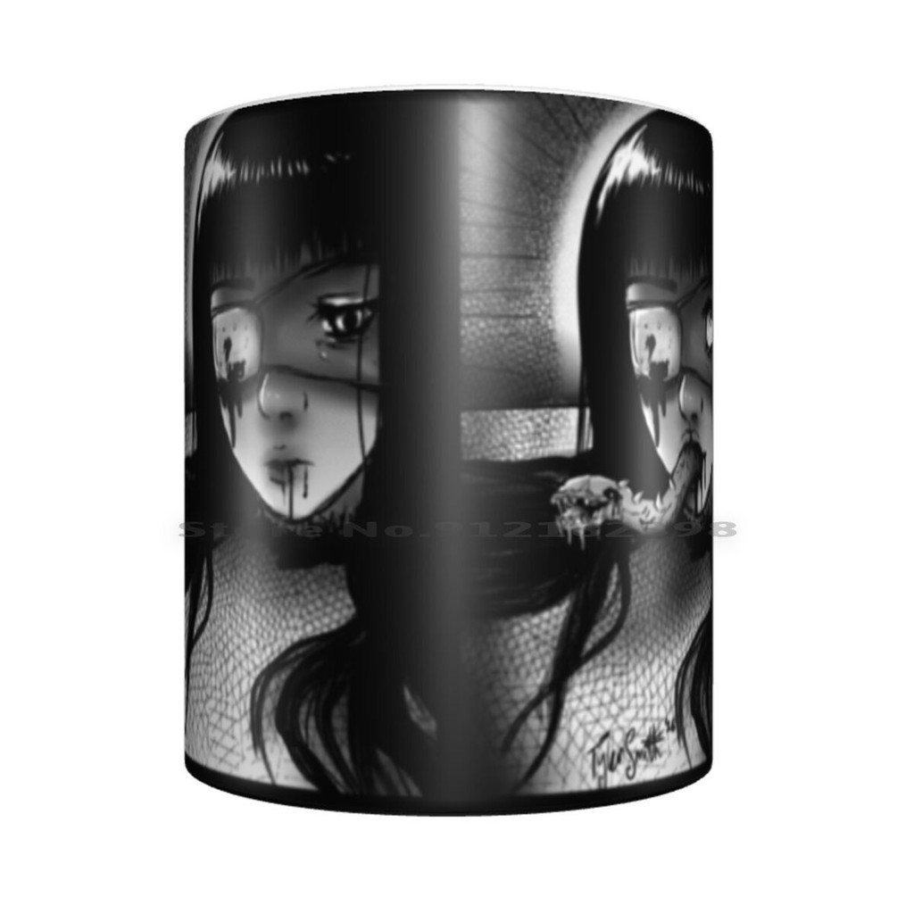 A Horrific Surprise Ceramic Mugs Coffee Cups Milk Tea Mug Horror Manga Alternative Creepy DarkeV 6TK