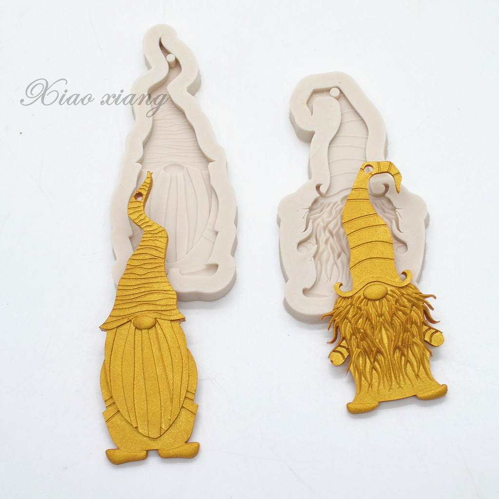2pc Santa Head Silicone Mould Christmas Cake Decorating Tools Silicone Santa Claus Fondant Cake N44 - Image 4
