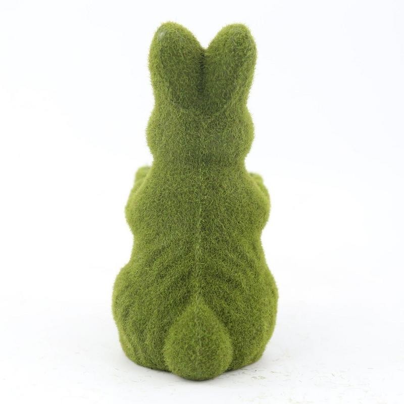 Easter Moss Bunny Creative Easter Moss Rabbit Sculpture For Easter Garden Decorations Furry Fld= 4OF - Image 5