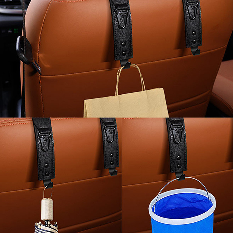 1pc Car Seat Headrest Hook Universal Hidden Car Hook Suede Metal Hanging Hooks Interior Seat Ba