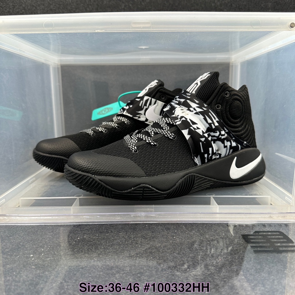 Kyrie 2 black and white best sale