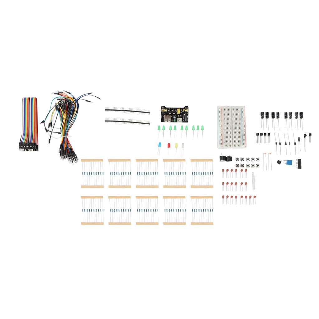 Electronic Fun Kit Bundle with Breadboard Cable Resistor, Capacitor ...