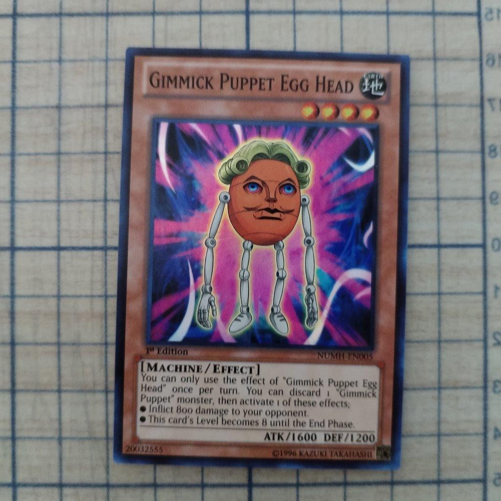 GIMMICK PUPPET EGG HEAD NUMH-EN005 1st EDITION 2013 SERIES SUPER RARE YTCG