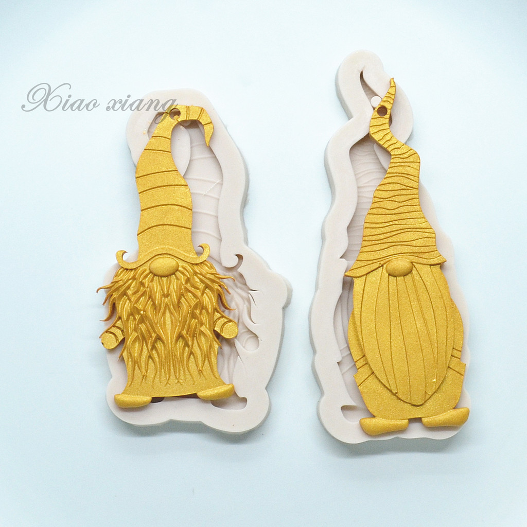 2pc Santa Head Silicone Mould Christmas Cake Decorating Tools Silicone Santa Claus Fondant Cake N44 - Image 5