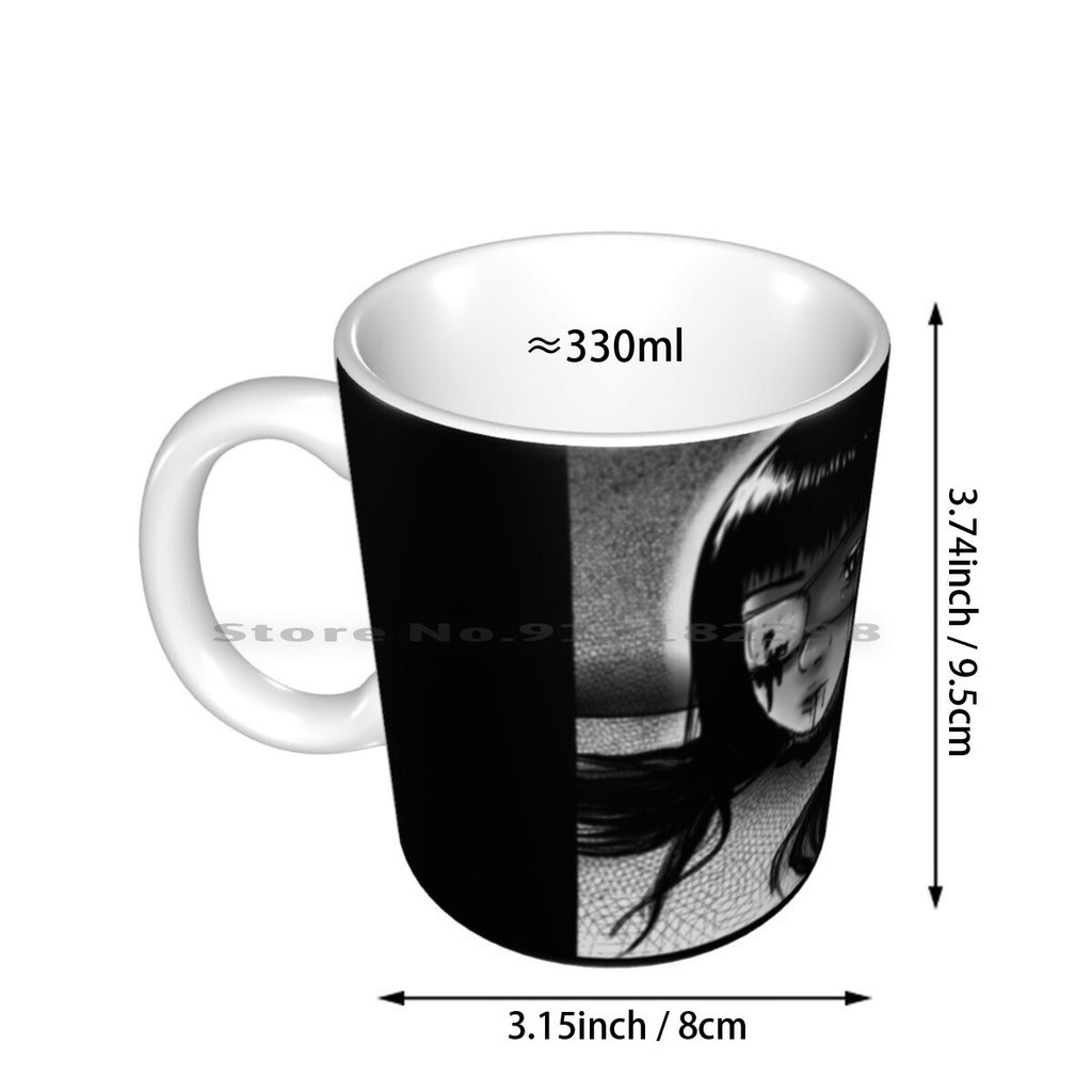 A Horrific Surprise Ceramic Mugs Coffee Cups Milk Tea Mug Horror Manga Alternative Creepy DarkeV 6TK - Image 5