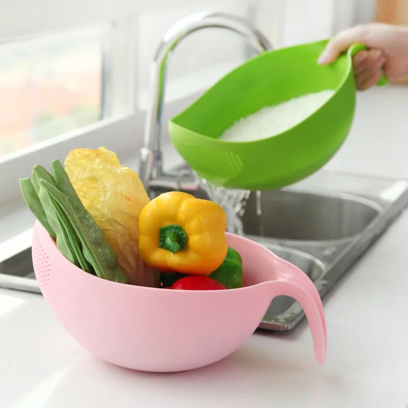 Food Grade Plastic Rice Beans Peas Washing Filter Strainer Basket Sieve Drainer Plastic drainKDV A0Z - Image 3