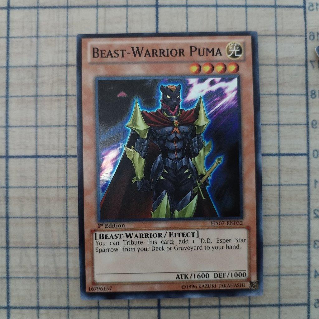 BEAST-WARRIOR PUMA HA07-EN032 1st EDITION 2013 SERIES SUPER RARE YTCG