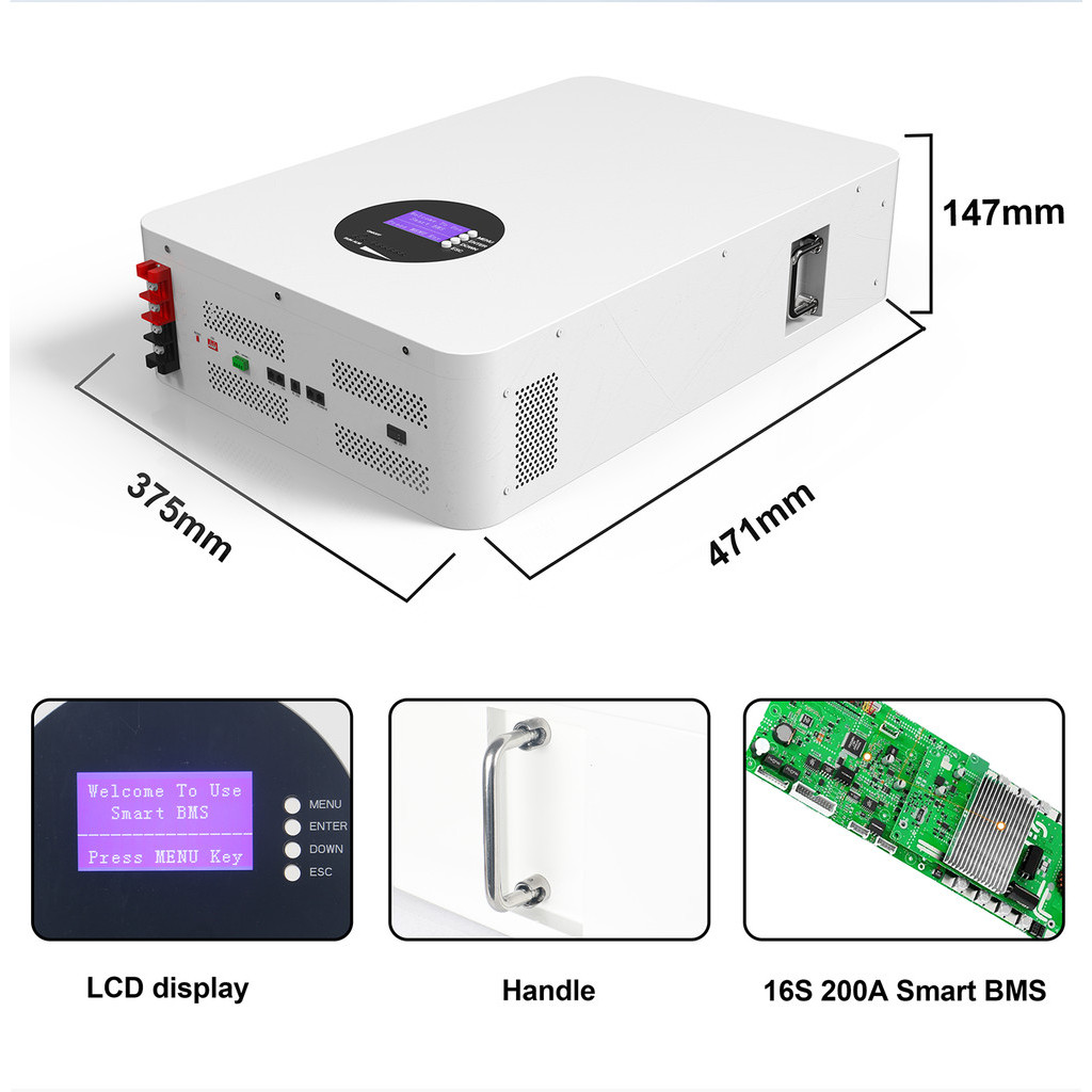 New Energy Solar Energy Storage System Lithium Ion Battery 48V Lifepo4 Battery 100Ah 200Ah 5Kwh 10Kw — view 7
