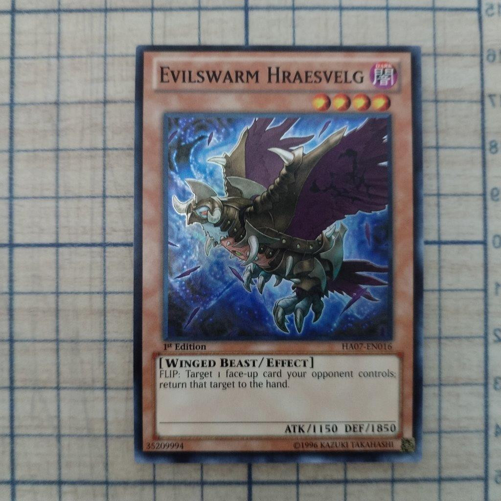 EVILSWARM HRAESVELG HA07-EN016 1st EDITION 2013 SERIES SUPER RARE YTCG