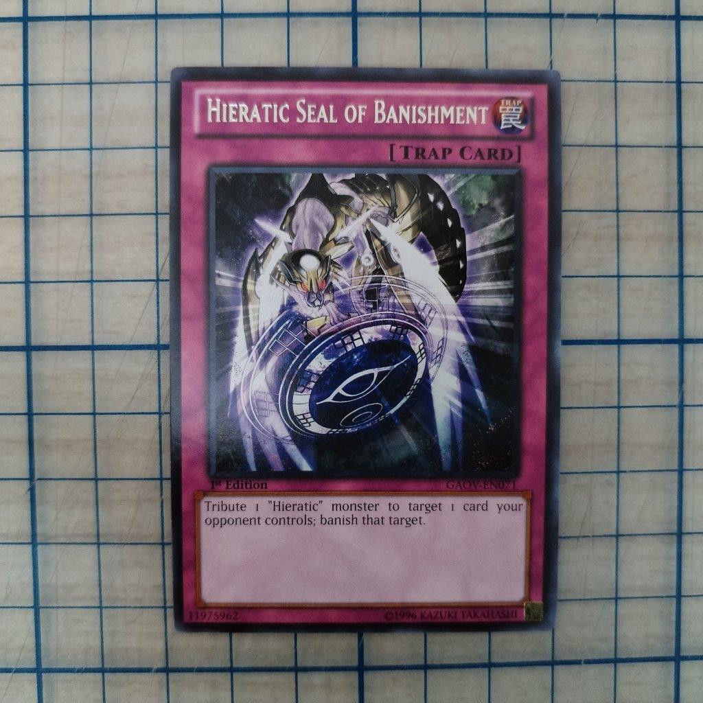 HIERATIC SEAL OF BANISHMENT GAOV-EN071 1st EDITION 2012 SERIES RARE YTCG