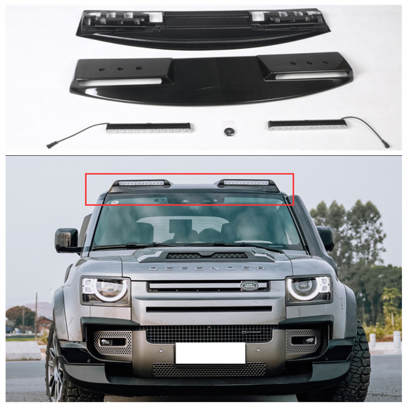 Auto Posteriore Del Tetto Spoiler Ala Per L&and R&over Per Defender 90 110 2020 2021 2022 2023 Nero Lucido Coperchio Del Tronco Finestra Superiore Splitter Flap Trim Auto Decorazione