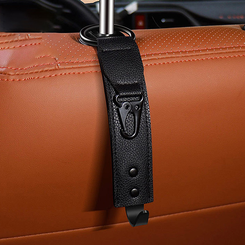 1pc Car Seat Headrest Hook Universal Hidden Car Hook Suede Metal Hanging Hooks Interior Seat Ba