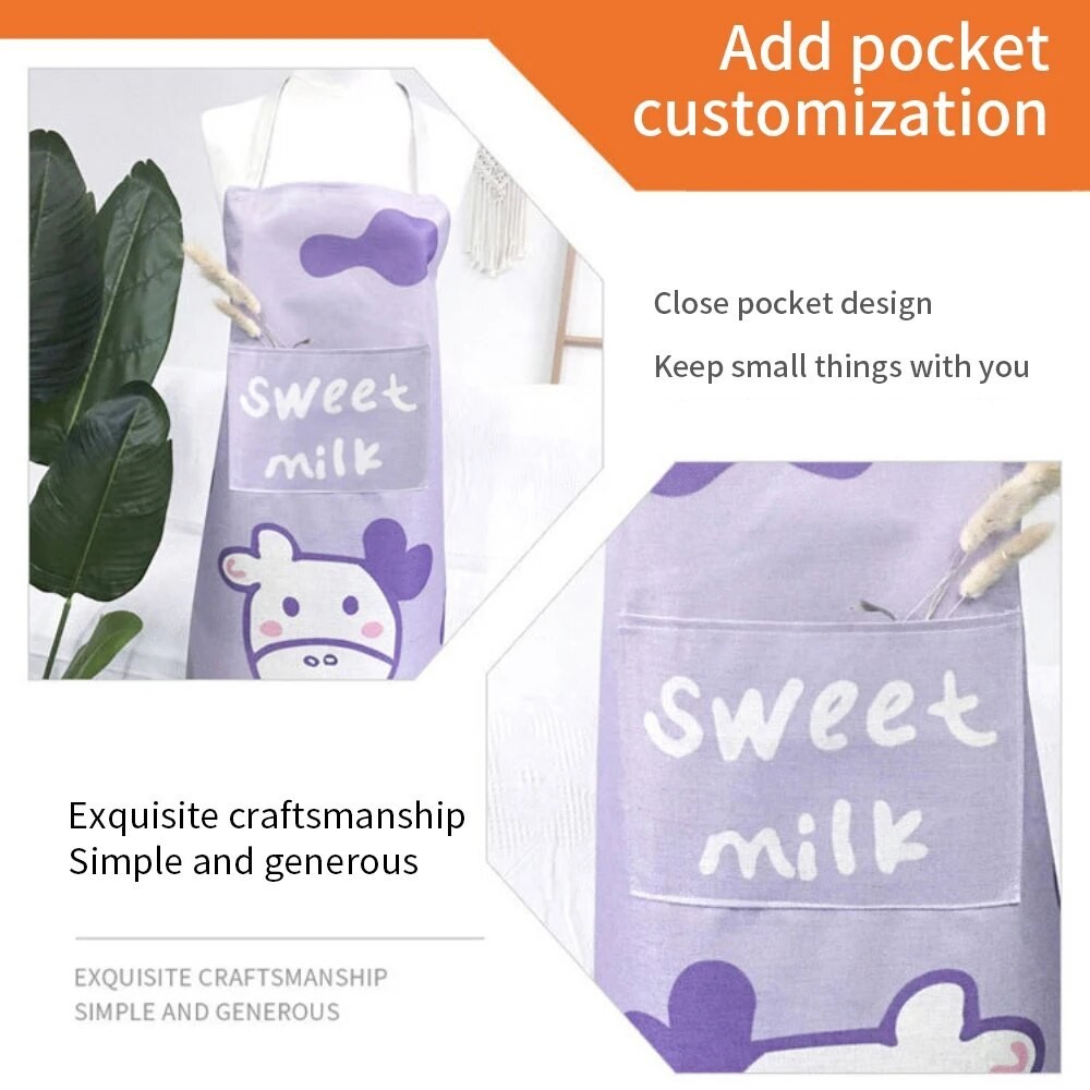 Half-length Adult Apron Antifouling Kids Bib Black Sleeveless Apron Classic Design Work Apronqn| ZG1 - Image 2