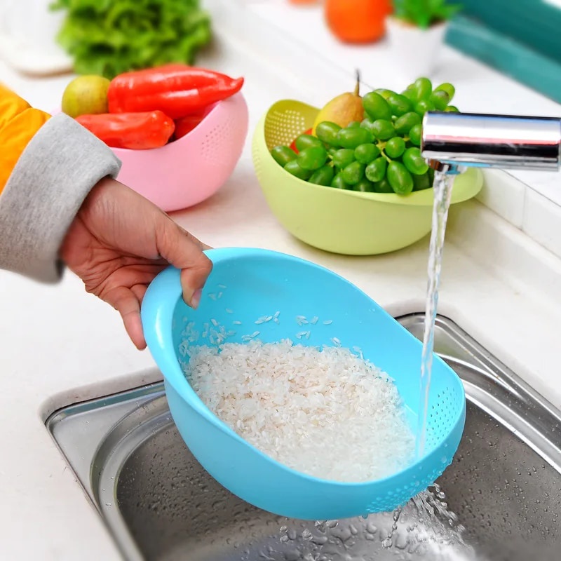 Food Grade Plastic Rice Beans Peas Washing Filter Strainer Basket Sieve Drainer Plastic drainKDV A0Z - Image 5