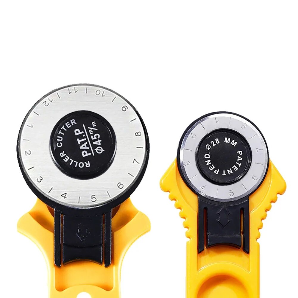 28/45mm Safety Stainless Steel Rotary Cutter Manual Circular Knife for Fabric Paper Piecing Sewing Q