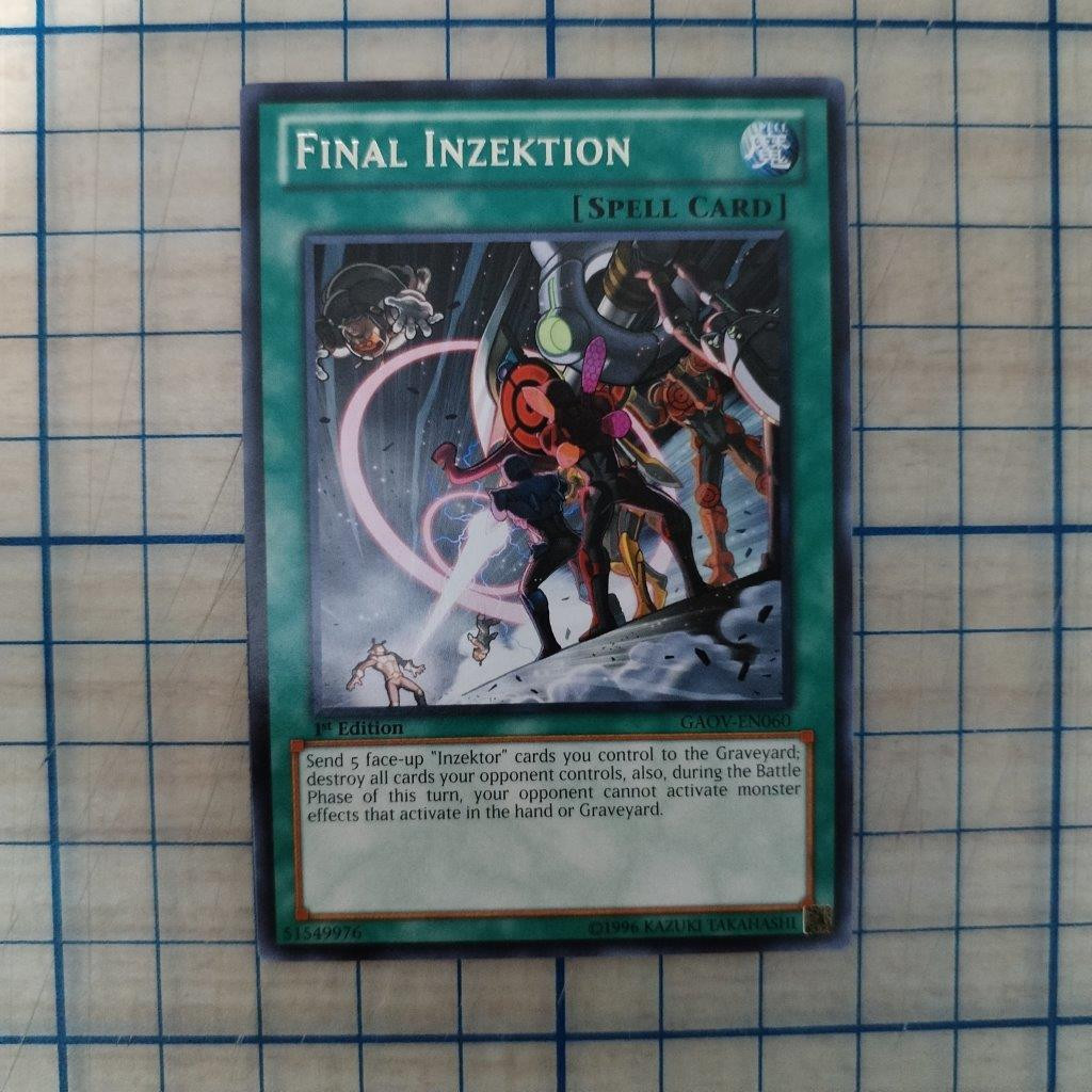 FINAL INZEKTION GAOV-EN060 1st EDITION 2012 SERIES RARE YTCG