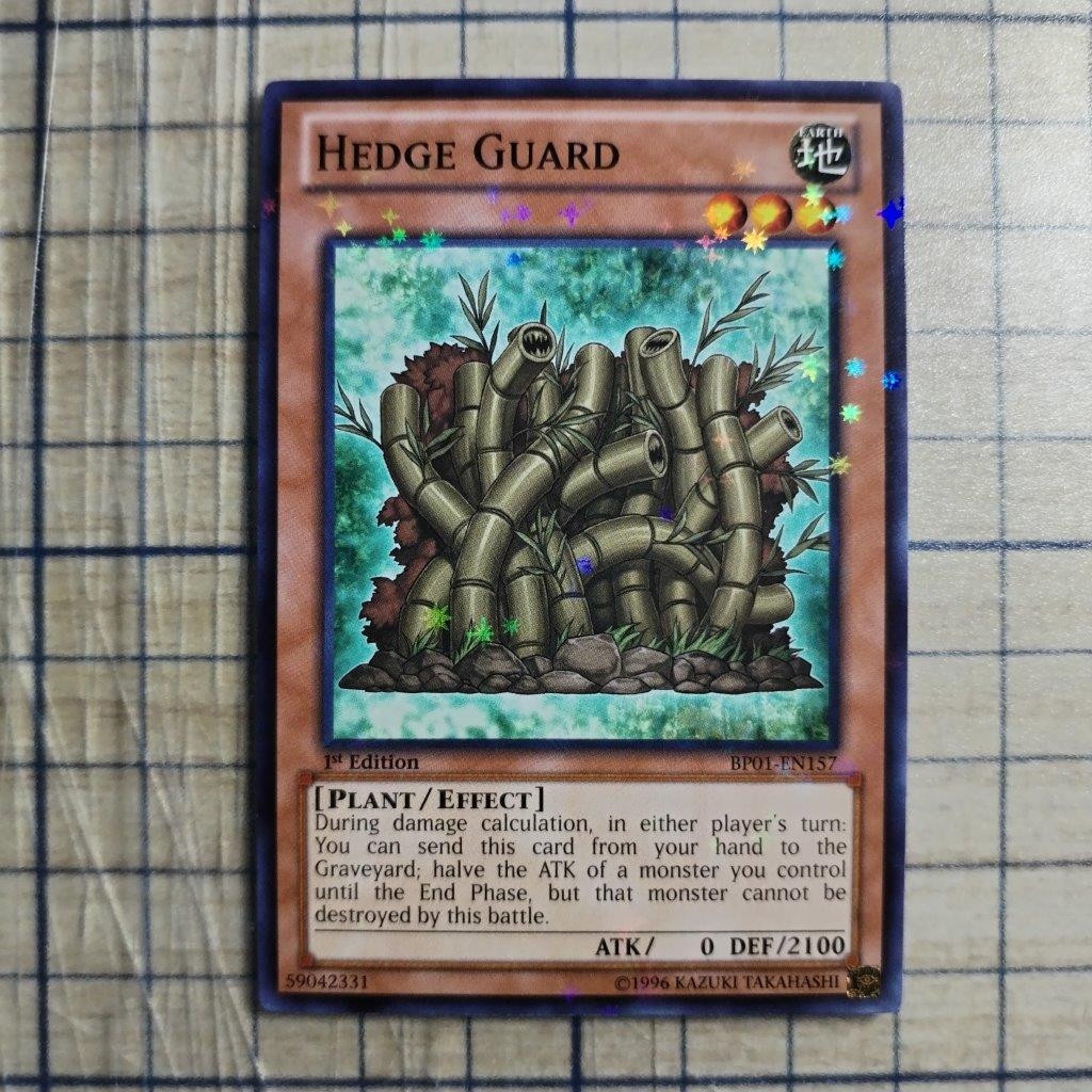 HEDGE GUARD BP01-EN157 1st EDITION 2012 SERIES STARFOIL RARE YTCG
