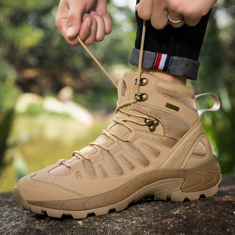COD Fashion Boots Comfortable and breathable hiking Boots for man Outdoor Hiking Shoes - Image 6