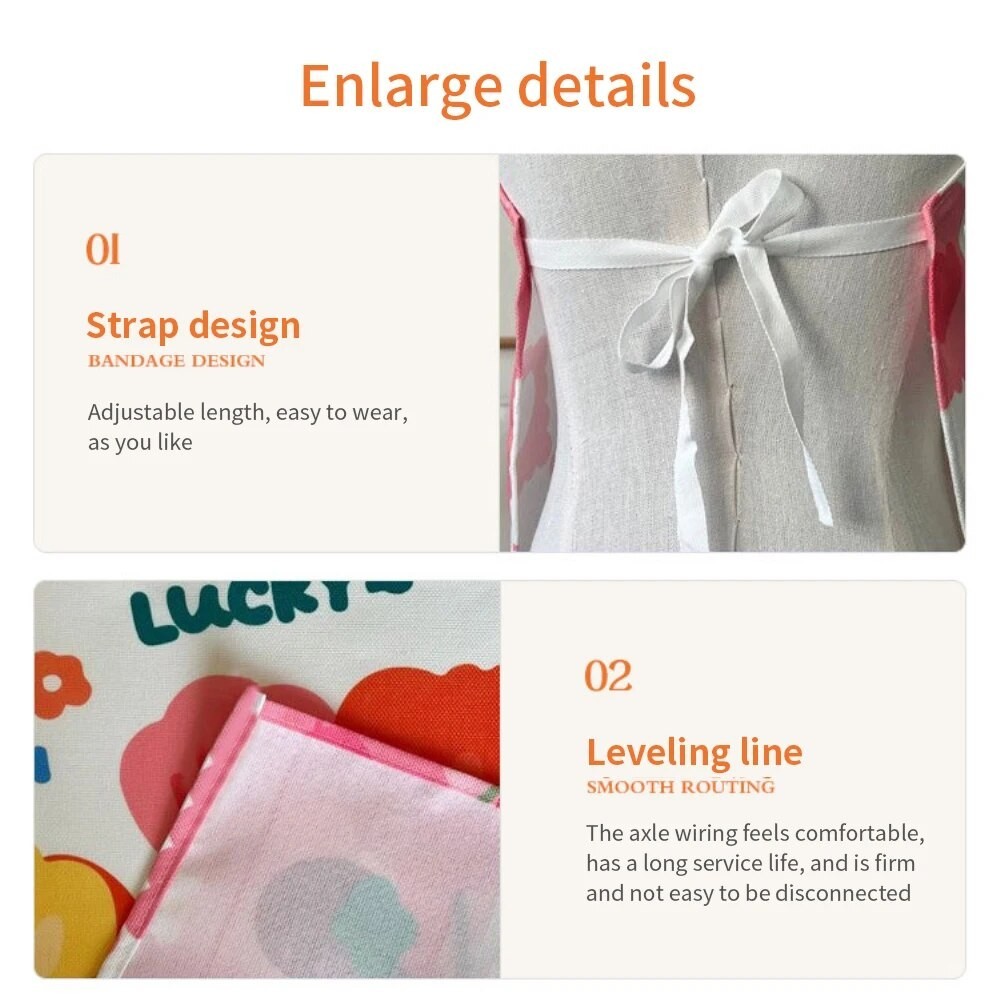 Half-length Adult Apron Antifouling Kids Bib Black Sleeveless Apron Classic Design Work Apronqn| ZG1 - Image 3
