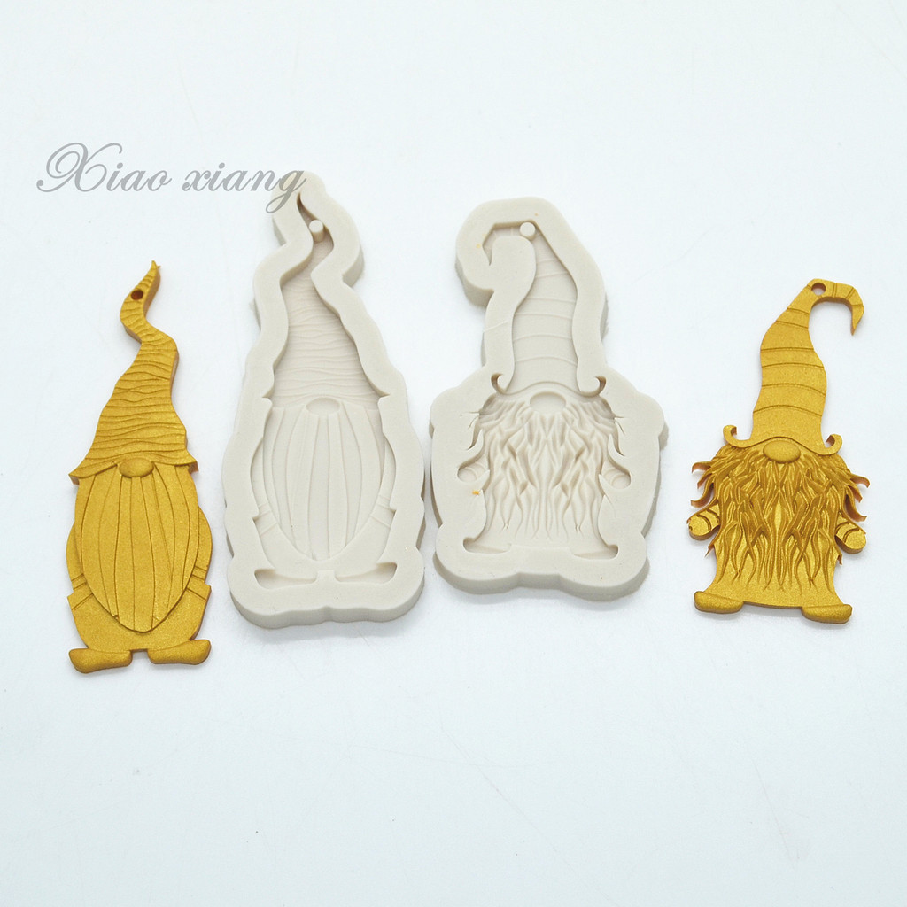 2pc Santa Head Silicone Mould Christmas Cake Decorating Tools Silicone Santa Claus Fondant Cake N44 - Image 3