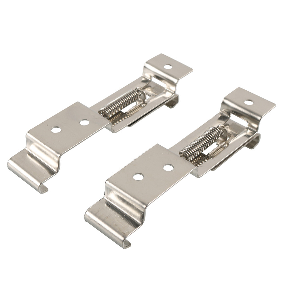 2Pcs Trailer Number Plate Holders Clips Stainless Steel Spring Loaded Numberplate Clamps Replac T