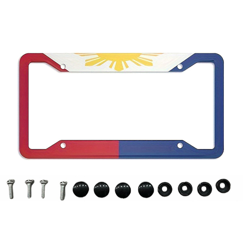 2pcs Premium Aluminum License Plate Frames Durable & Stylish Car Tag Holder Set Corrosion-Resis K8