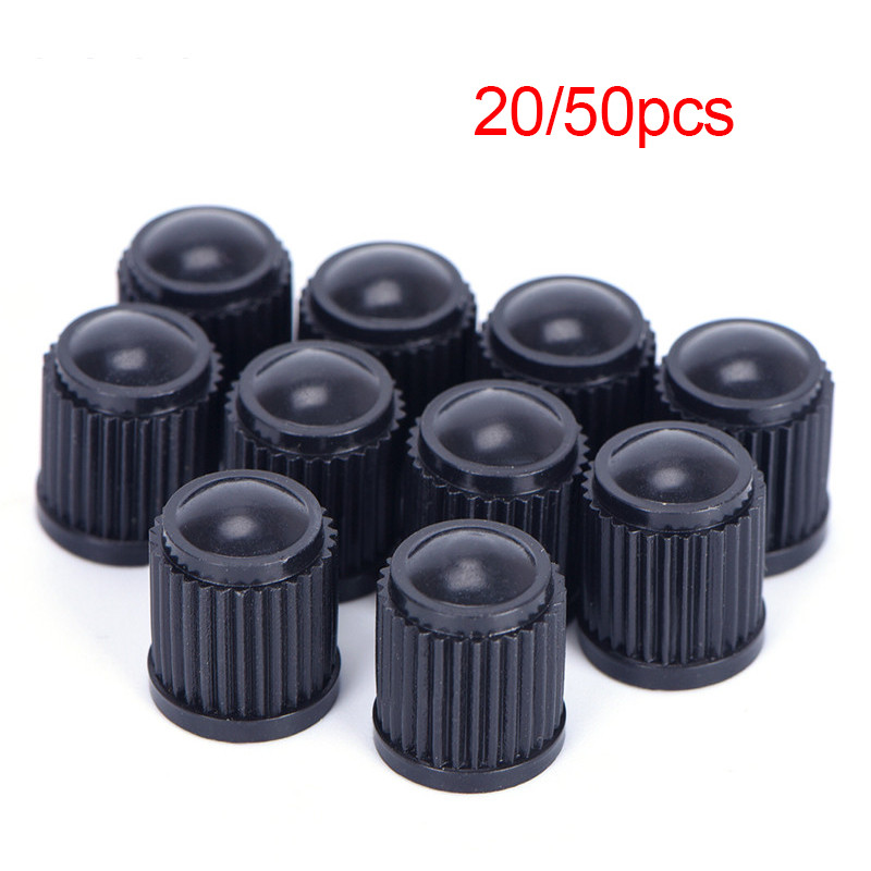 20/50Pcs Lid Black Plastic Truck Car Tire Air Wheel Valve Stem Cap Motorcycle Auto Wheel Tyre V r