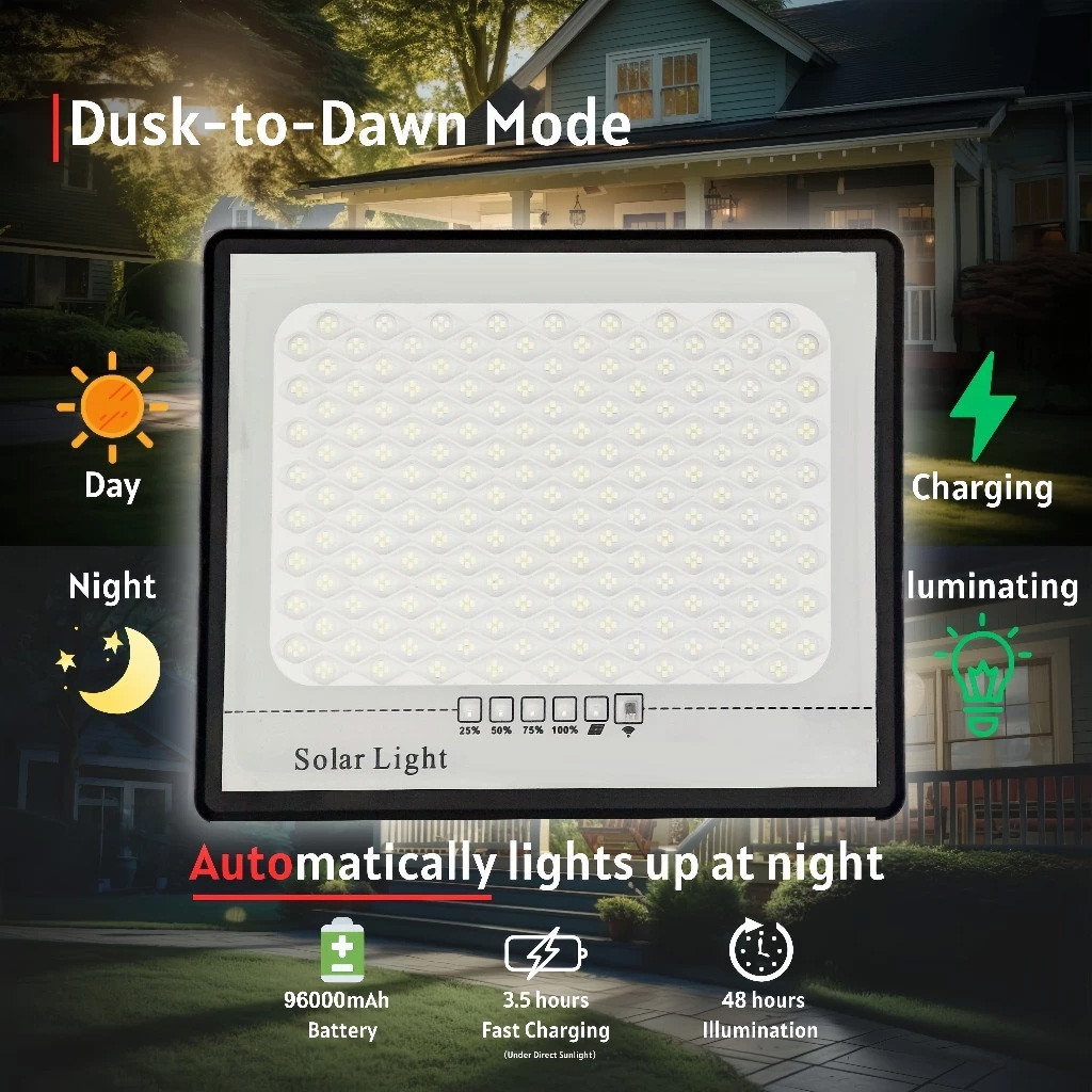 200000W Solar light outdoor waterproof BUY 1 TAKE 1 LED Solar Sensor Flood Light IP67 Street Light - Image 6