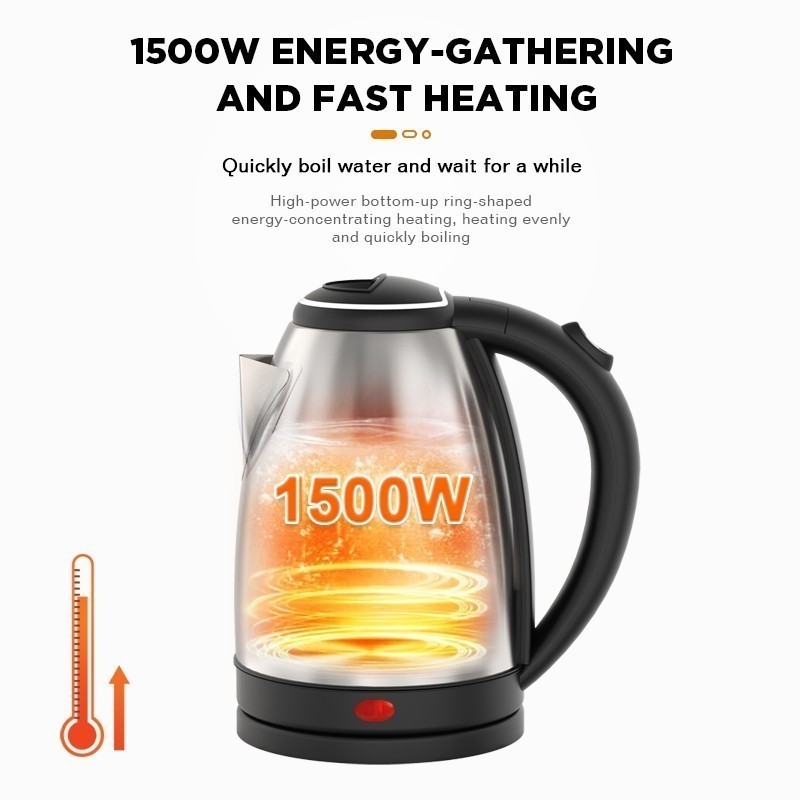 Dreepor 2L Electric Kettle Stainless Steel Water Kettle Electric Heater Easy and Convenient - Image 3