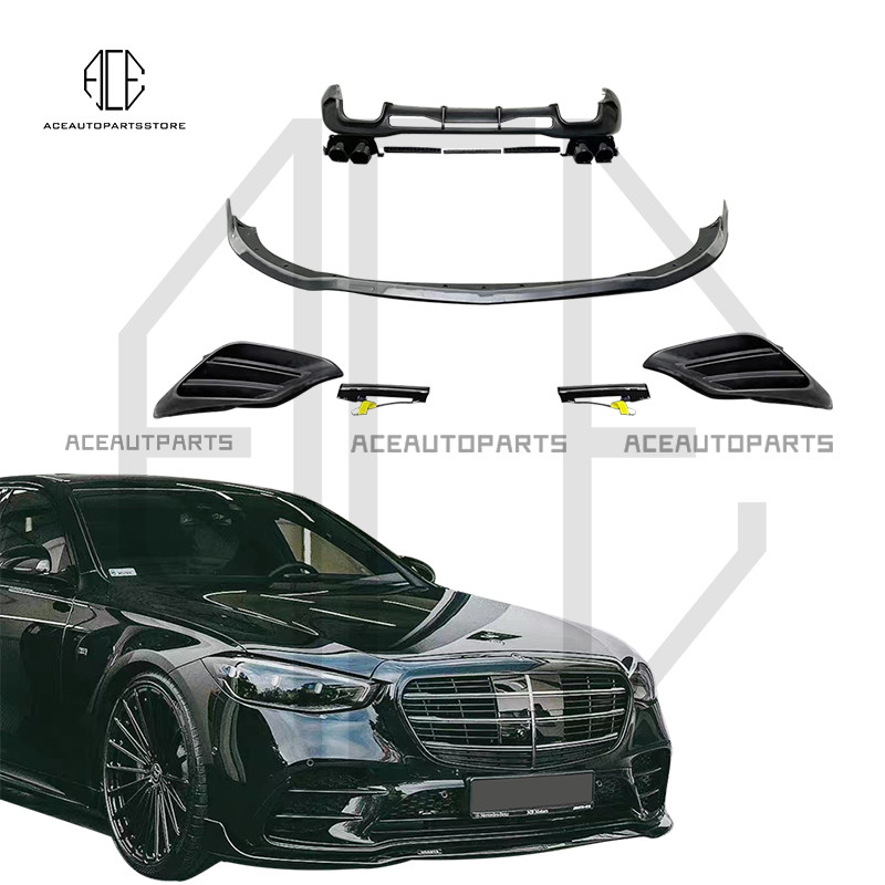 Front Lip Rear Diffuser W223 Body Kit For Mercedes Bens S Class PP ...