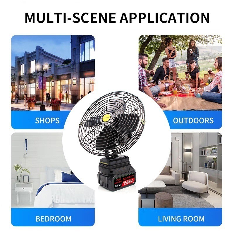 SOARFLY 8 Inch Cordless Fan Portable Fan High Power Outdoor Fan Adjustable Lithium 35000mah / 45000mAh - Image 5