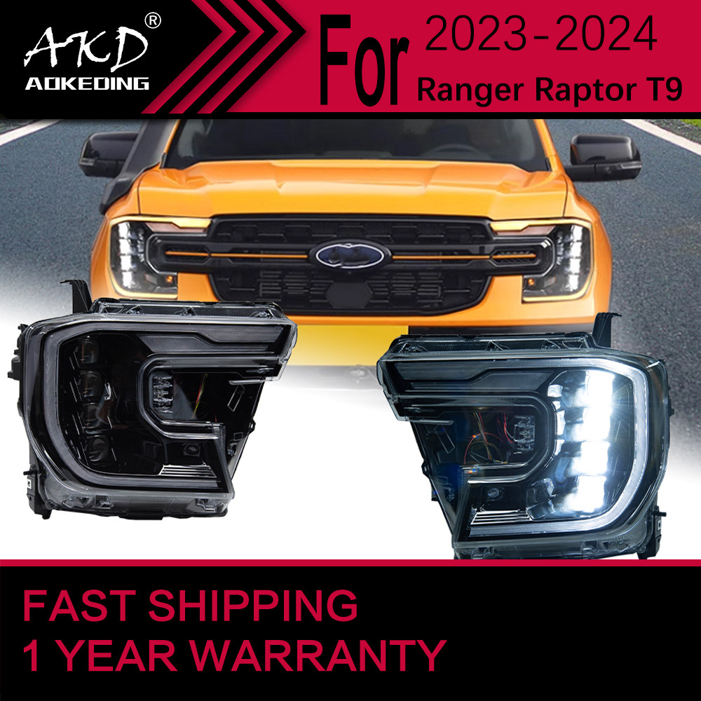 Car Lights for Ford Ranger Raptor T9 LED Headlight 2023-2024 Ranger T9 ...