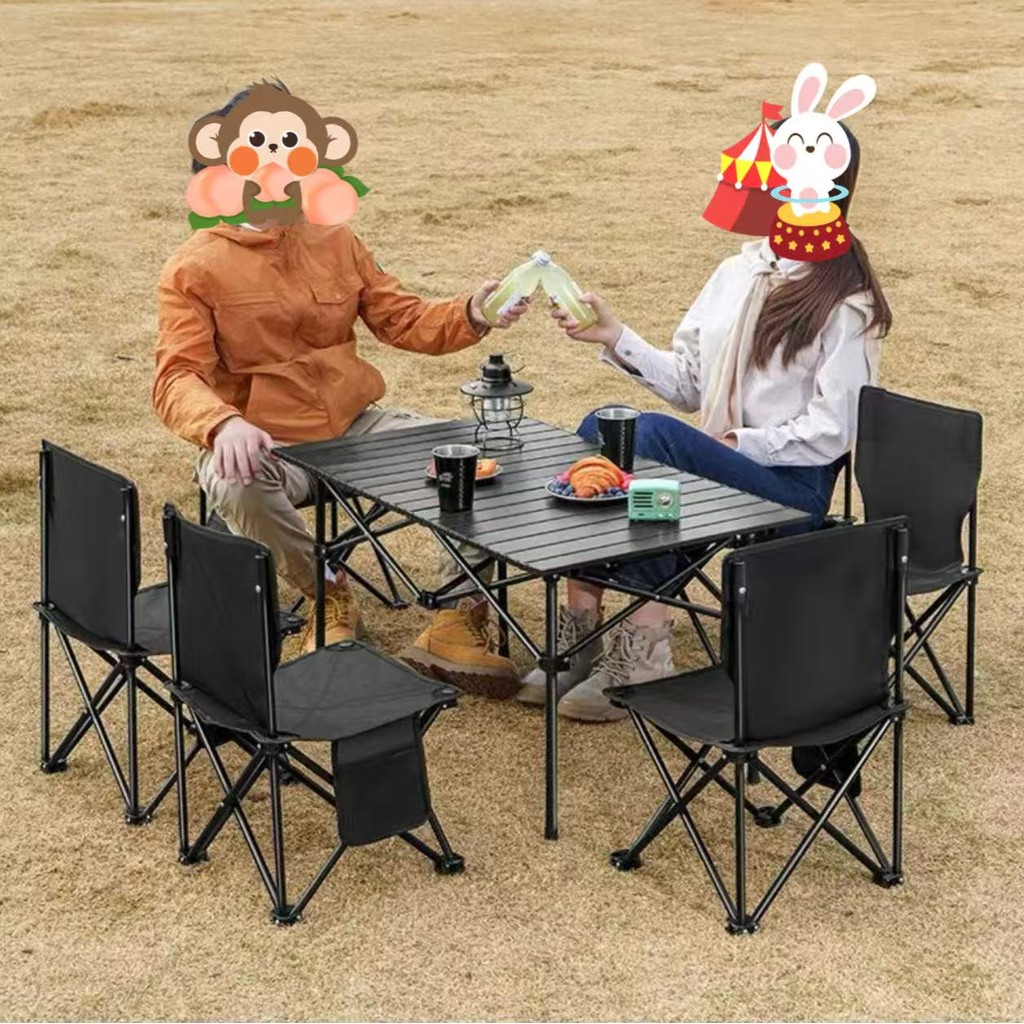 Foldable Camping Chair and Table Set with Carrying Bag Portable Equipment for Camping/Picnic/Outdoor - Image 7