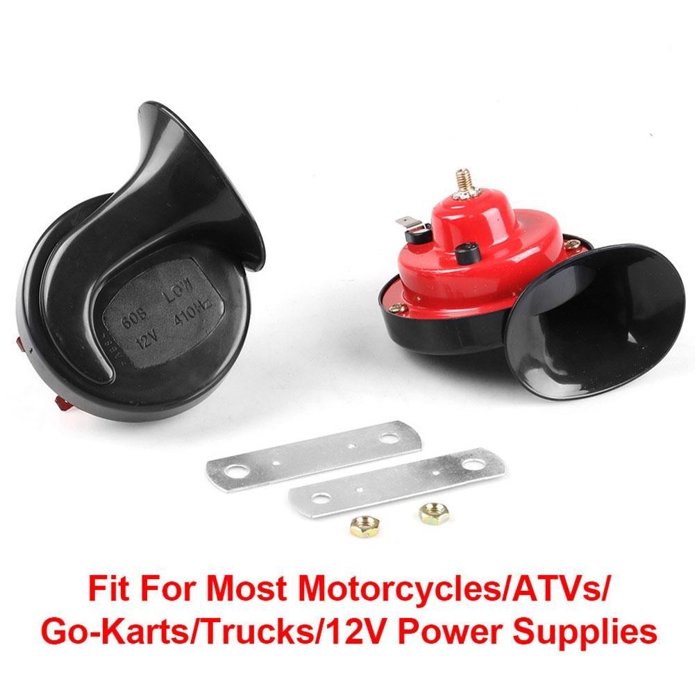 2 Cornes De Klaxon à Air 300DB - Klaxon électrique Super Bruyant 12V, étanche, Pour Voiture, Moto, Camion, Bateau