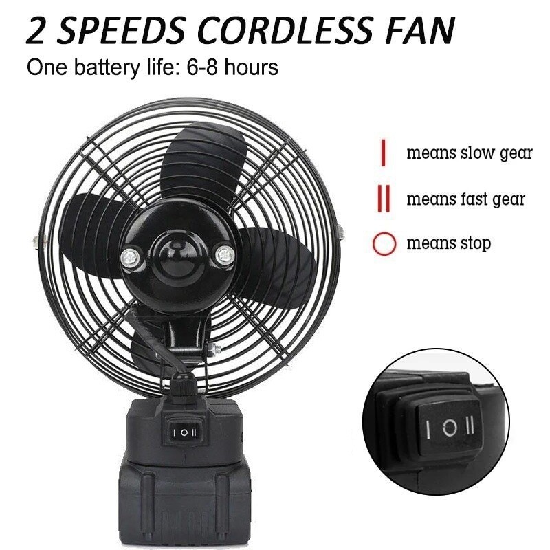 SOARFLY 8 Inch Cordless Fan Portable Fan High Power Outdoor Fan Adjustable Lithium 35000mah / 45000mAh - Image 3