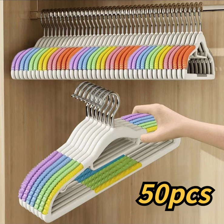 Flocking Clothes Hanger Non-slip Clothes Drying Rack High-end Clothes Hanger